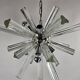 Italian starburst Sputnik chandelier – chrome & Murano glass