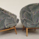 Pair of vintage bucket chairs 60s