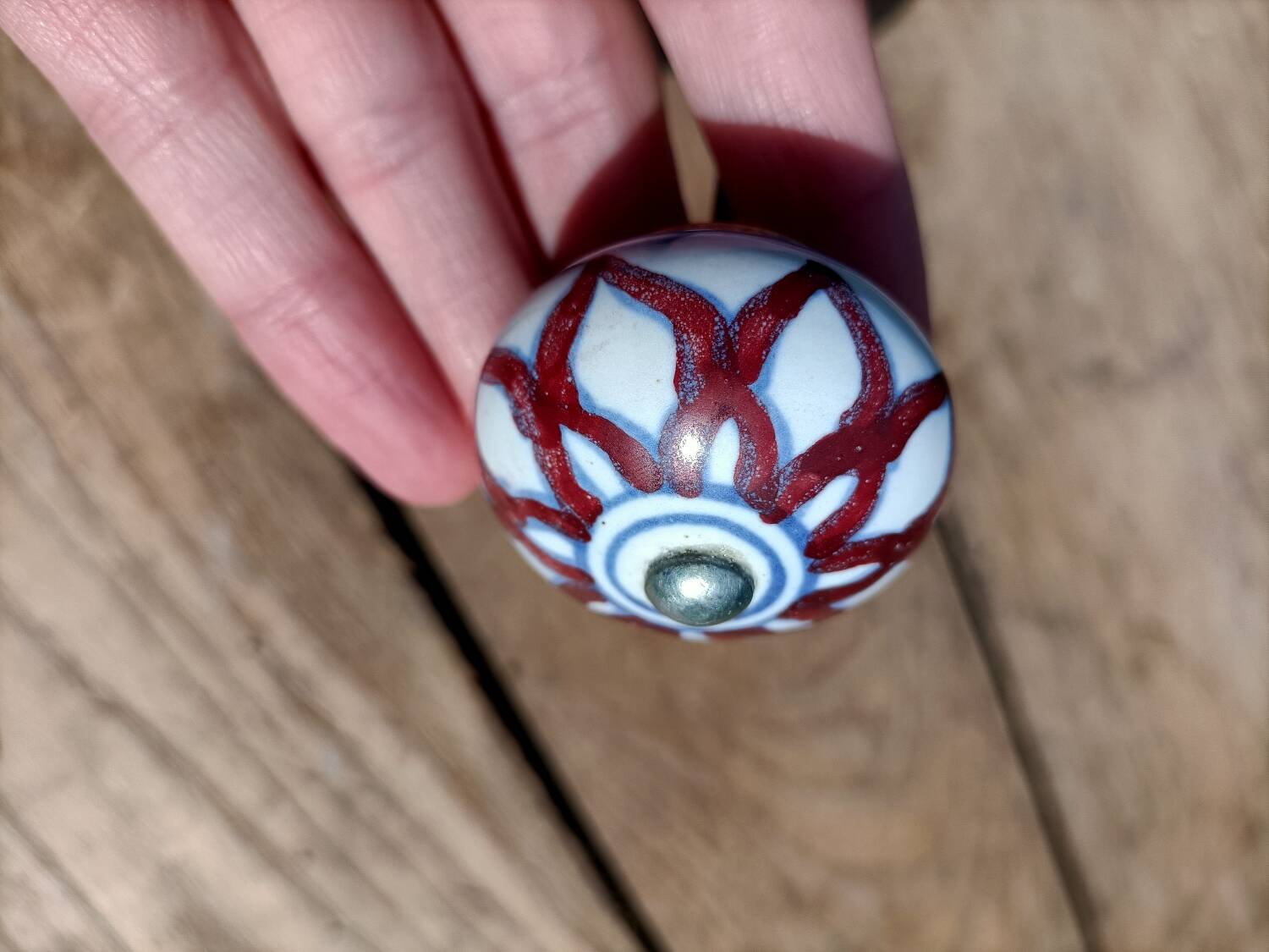 Genuine stoneware door knobs