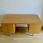 Bureau vintage scandinave 1960 chene dore