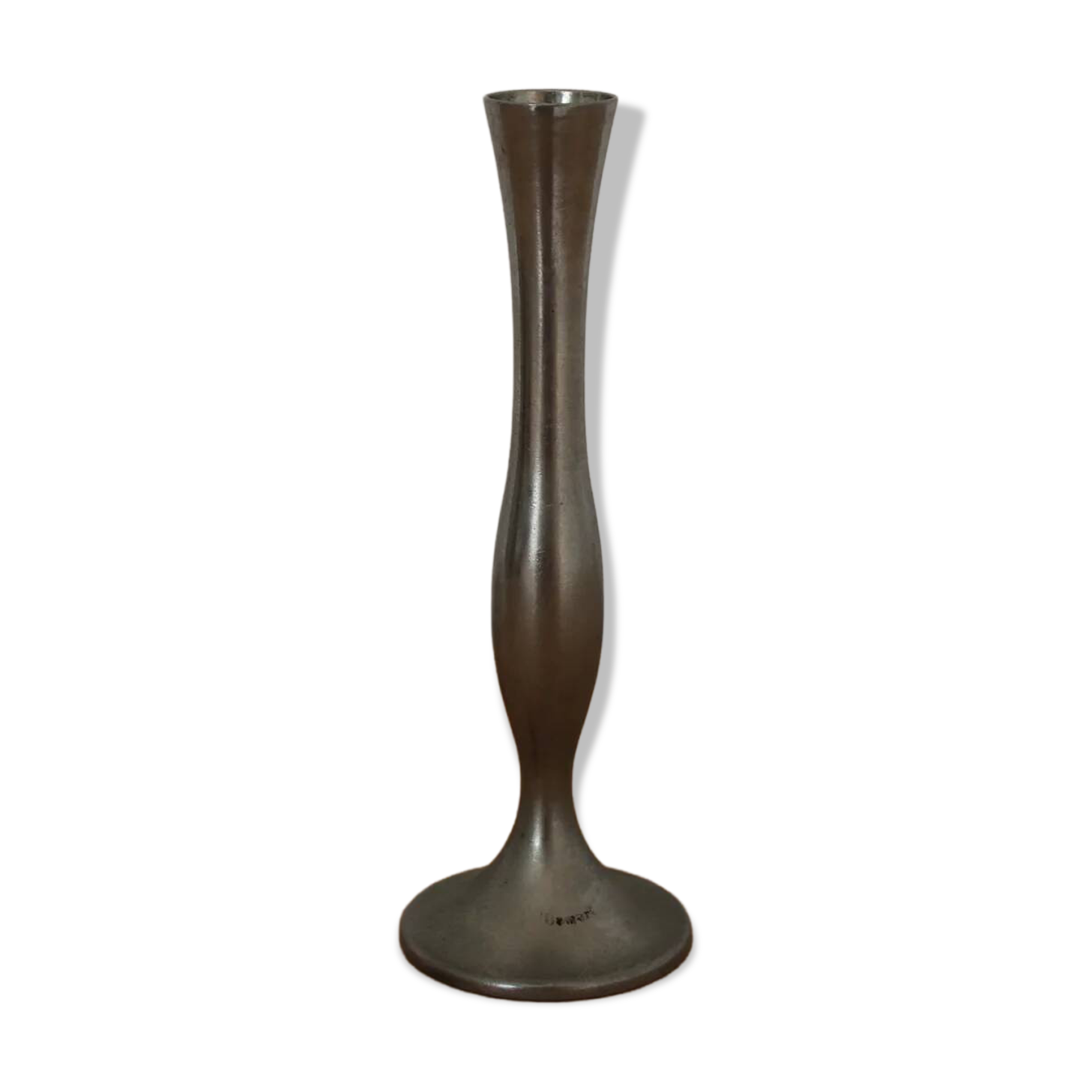 Vintage Damart silver-plated soliflore – 1970s design candle holder vase
