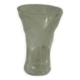 Crystal vase with butterfly decor