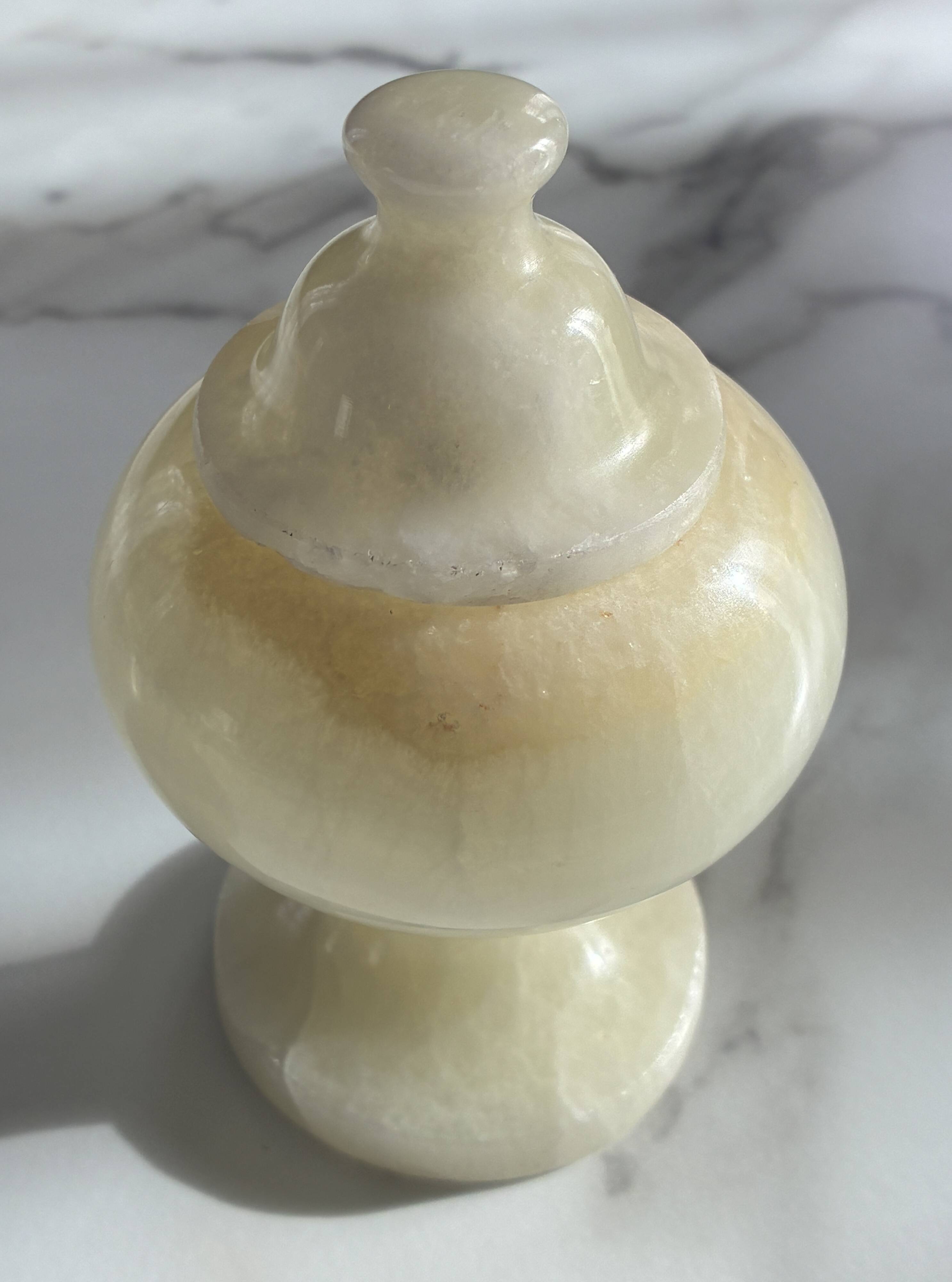 Small alabaster jewellery box