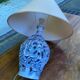 Vintage ceramic shell lamp signed Vallauris
