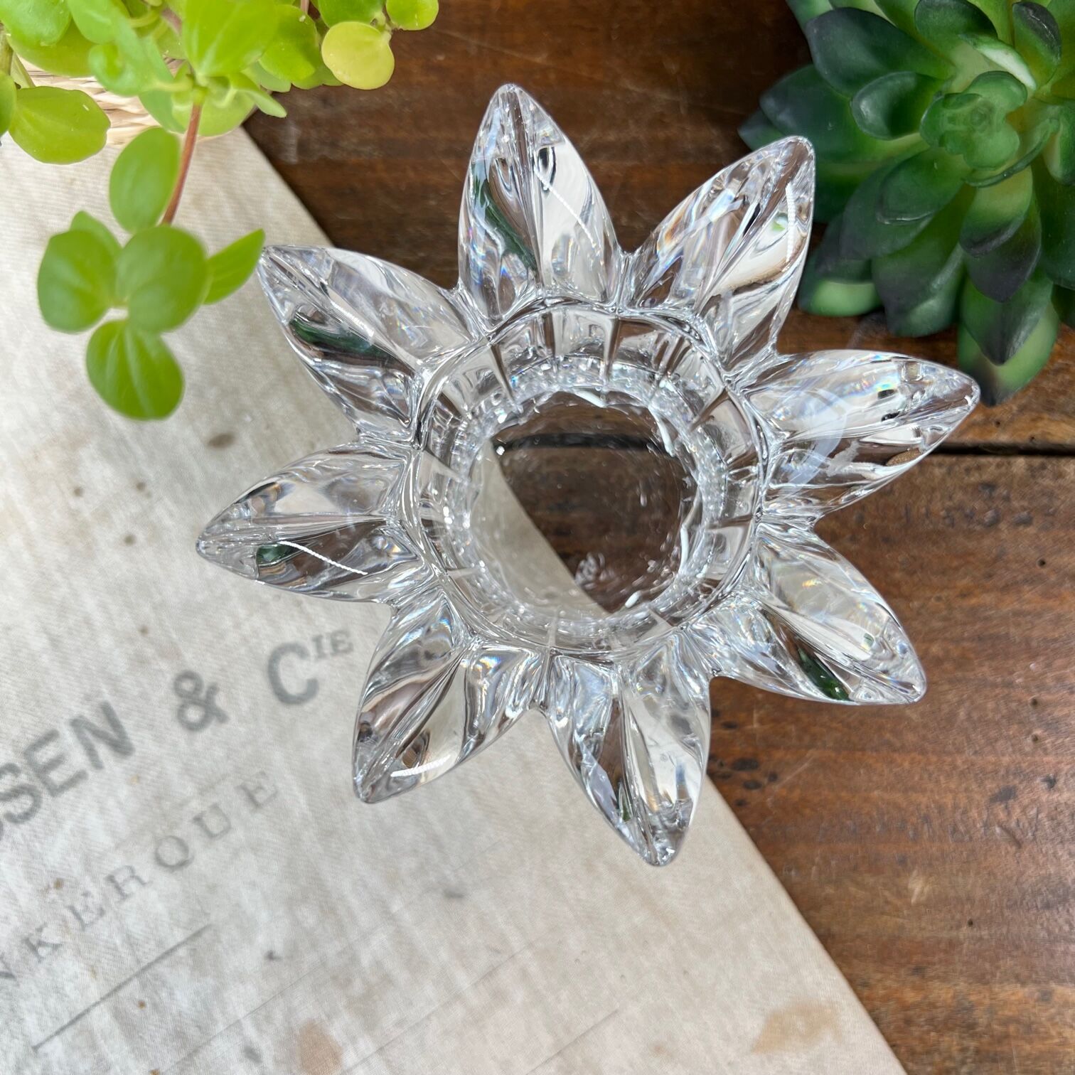 Crystal candle holder "flower"