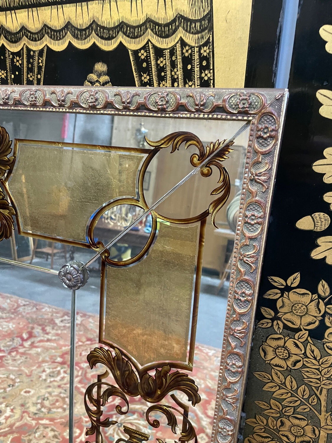 Venetian mirror from brasserie 325x131cm