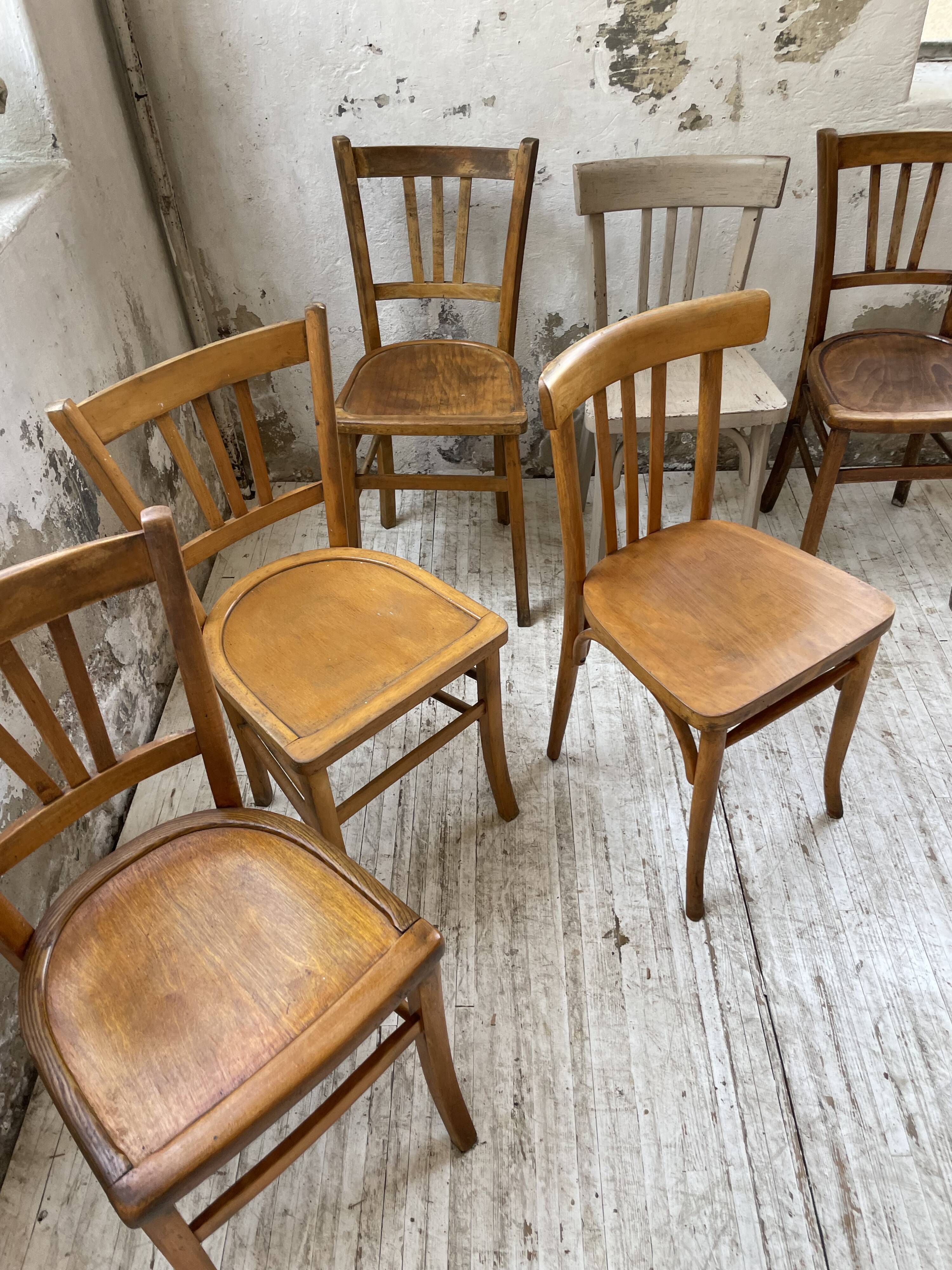 Set 11 Baumann bistro chairs