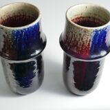 Scandinavian Modern Ceramic Vases, Sylvia Leuchovius, Rörstrand 1976,  Set of 2