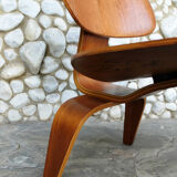 LCW Lounge Chair Walnut by Charles and Ray Eames for Evans / Herman Miller, 1948-49