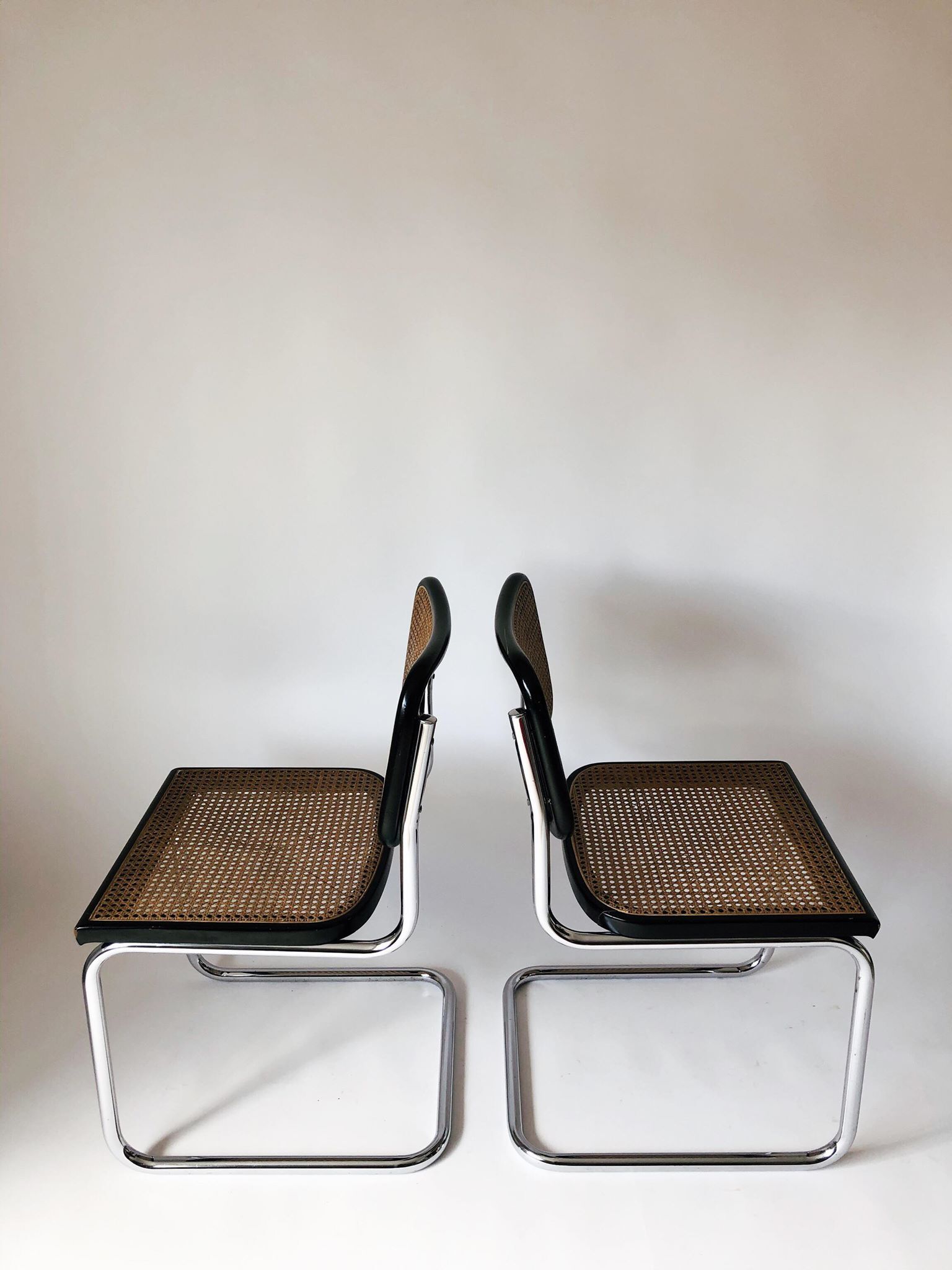Pair chairs Cesca B32 by Marcel Breuer