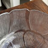 Very large vintage salad bowl with a stylised flower petal pattern H14.5