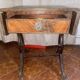 Antique drop-leaf table in patinated wood – family heirloom – early 20th century