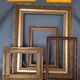 Old mirror beveled frame louis xvi style gilded stucco wood 58x48,5 cm sb