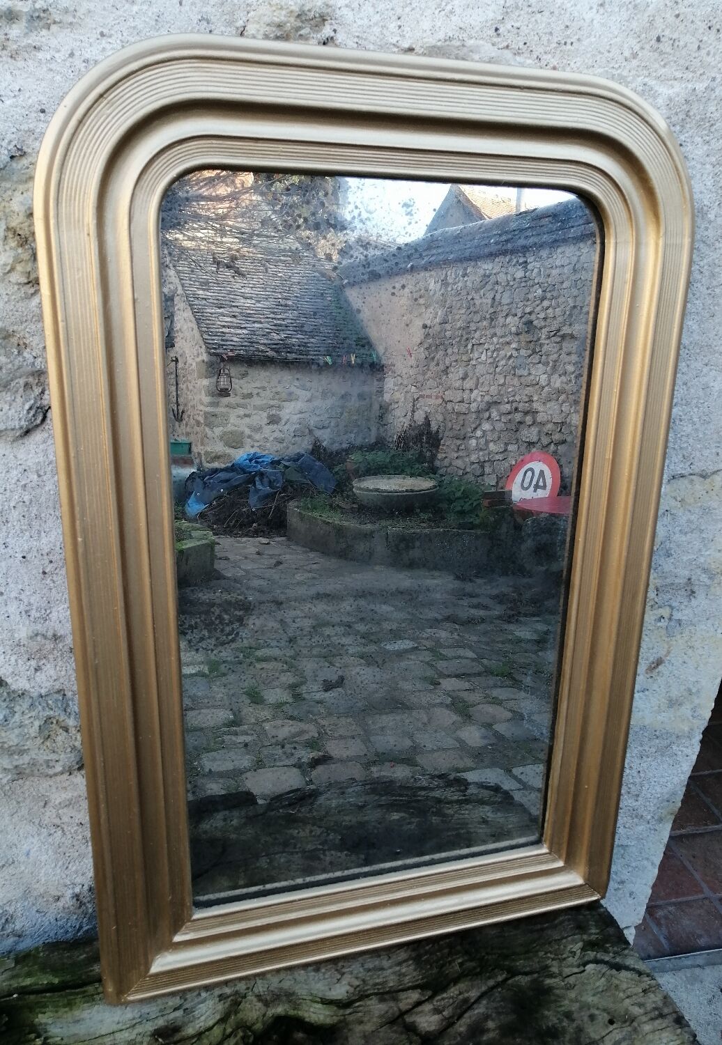 Old mirror gilded 77cm x 51cm