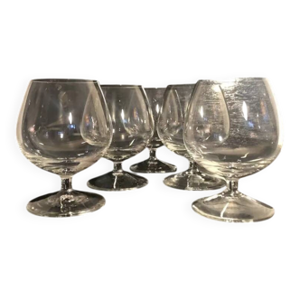 Crystal cognac glasses