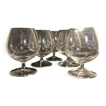 Crystal cognac glasses