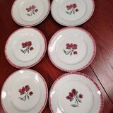 Set of 6 Badonviller plates