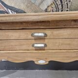 wooden console with drawers