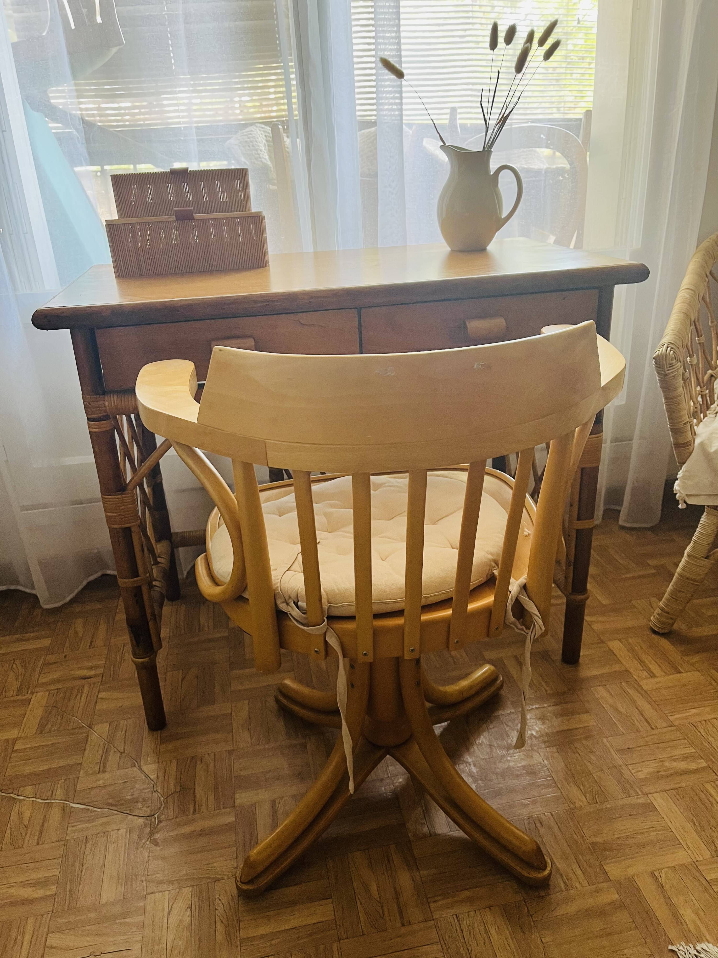 Vintage rattan desk