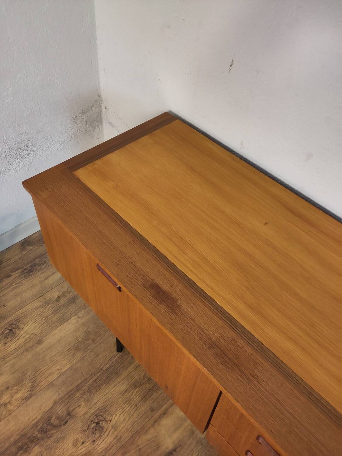 Scandinavian teak and metal sideboard