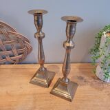 La Redoute x Selency pair of brass candle holders 30
