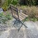 Chaise de jardin pliante bois et fer forgé