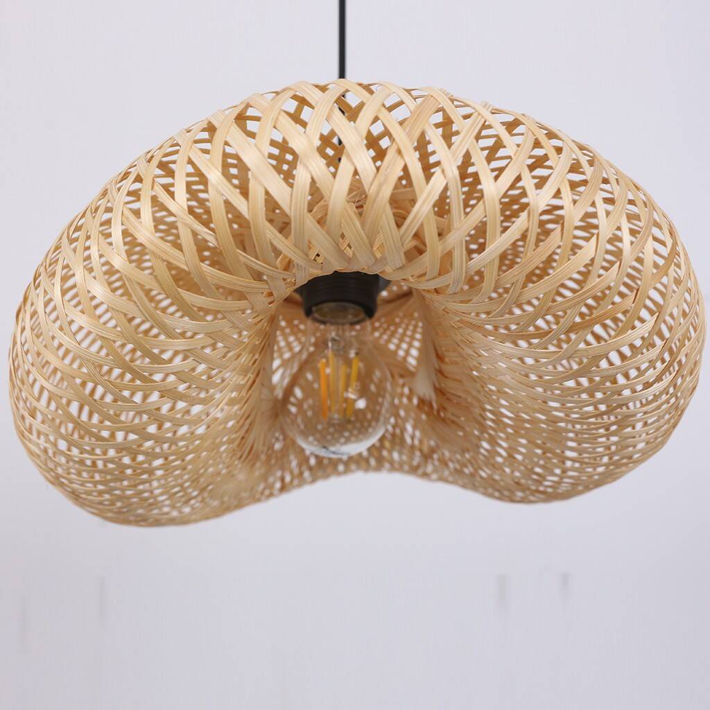 Bamboo Pendant Light, Bamboo Light Fixture, Hanging Lamp