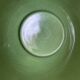 Large vintage green faceted bowl