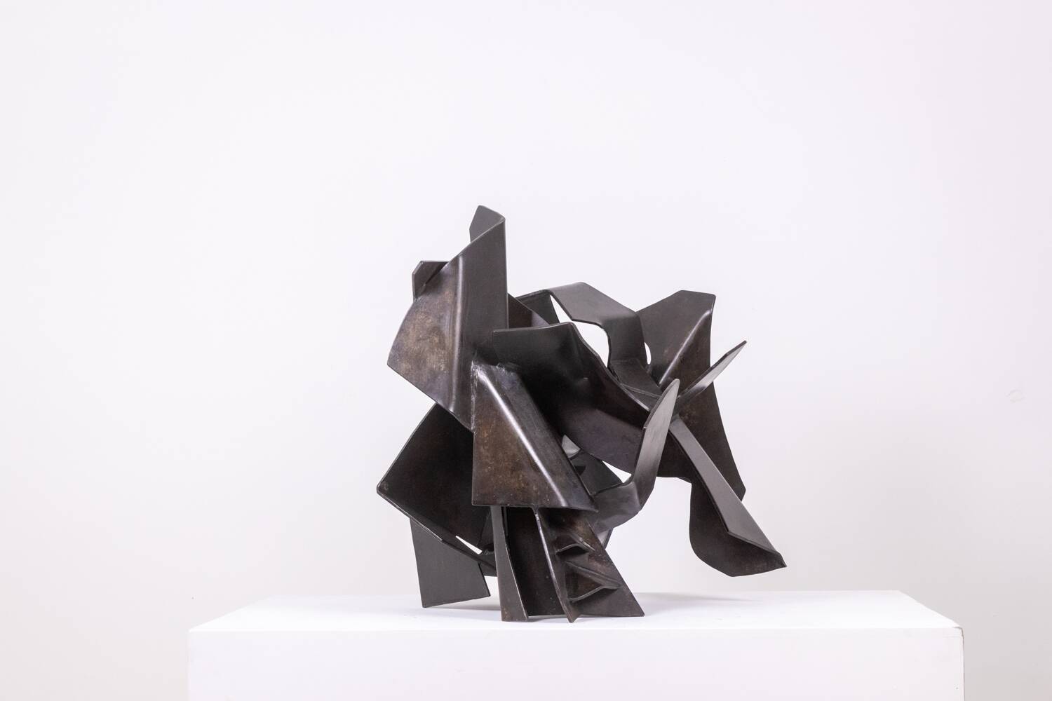 Jean Campa. Sculpture in cut patinated iron. 1980s.