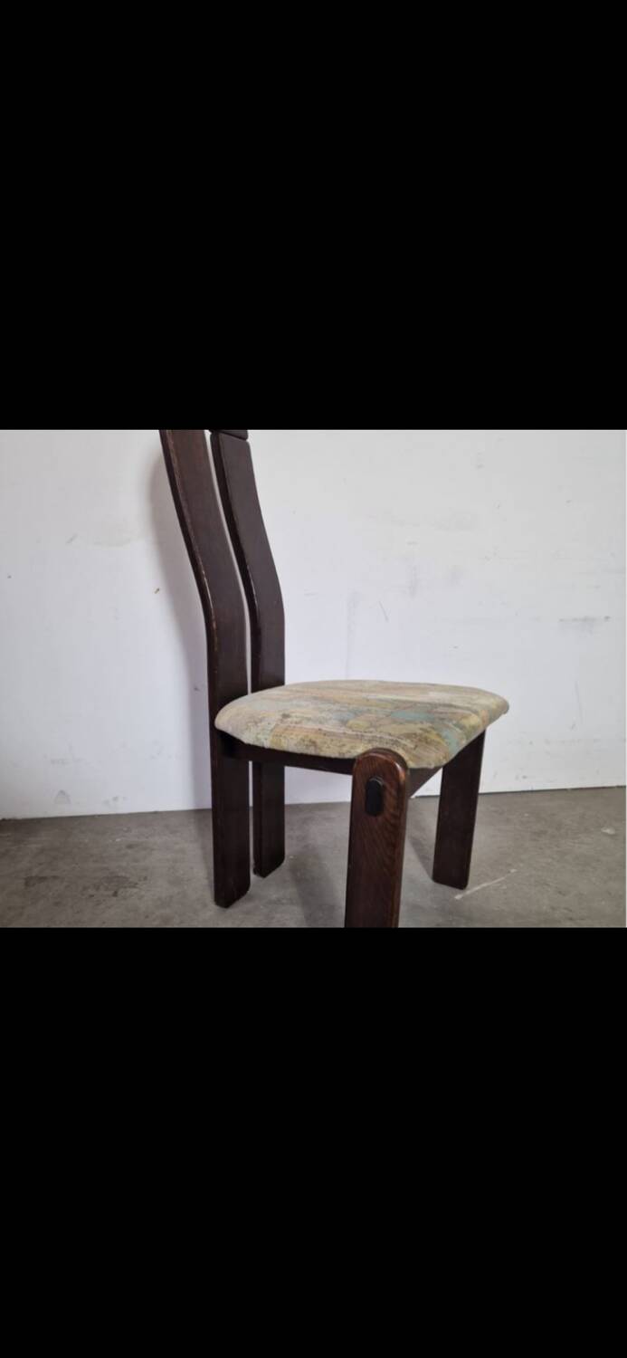 Brutalist Post Modern Dutch Organic Curvy Dining Chairs, 1980s, Set of 6
