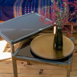 Brass nesting coffee tables