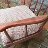 Pair of vintage fan armchairs from the 60s, Baumann edition.