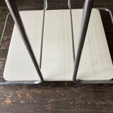 White trolley Italian design side table 1970