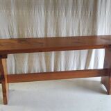 Solid wood bench - mid 20th century