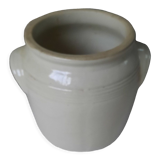 Beige glazed stoneware pot