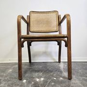 Fauteuil en bois cintré des années 60