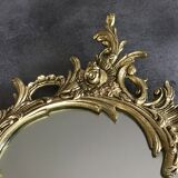 Miroir in bronze gilded style rocaille 68 x 42 cm