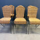 Vintage wicker bistro chairs by Frederik Weinberg, 1960s