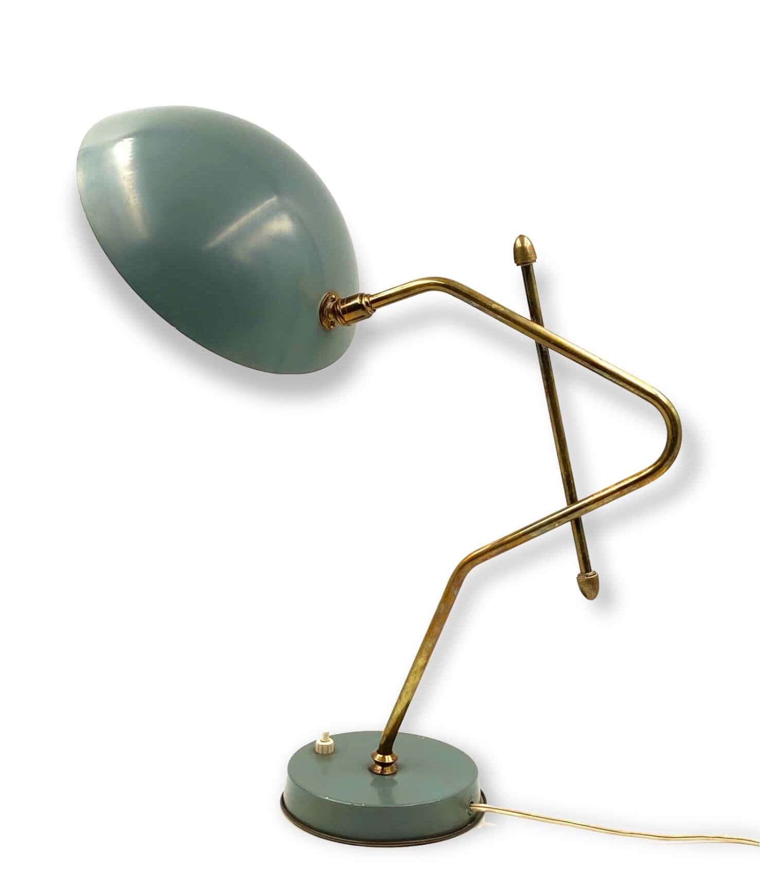 Light blue table lamp, France 1960s