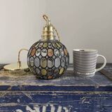 Vintage faceted pendant light