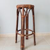 Vintage rattan high stool 60s/70s