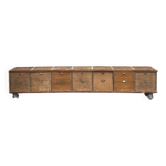 Low sideboard, cabinet with closed lockers on wheels