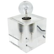 Cubic table or postmodern accent lamp in lucite, Italy, 1970s