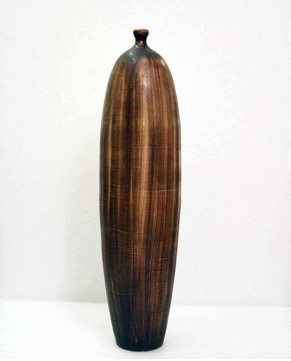 Large Ceramic Vase From Faenza With Engraved Decoration, 1970s