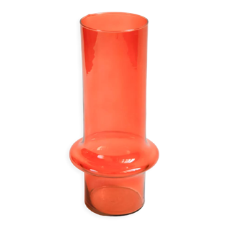Orange glass vase