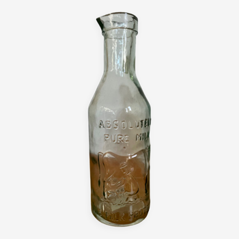 Vintage Glass Milk Bottle