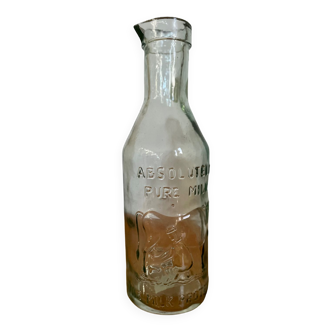 Bouteille de lait en verre vintage