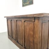 Solid oak trade counter, six drawers, France, circa 1920.