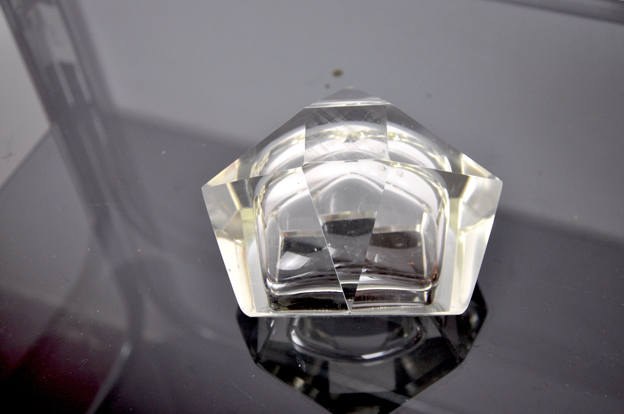 Cendrier de flavio Poli pour seguso, verre sommerso, Murano, italie, 1960