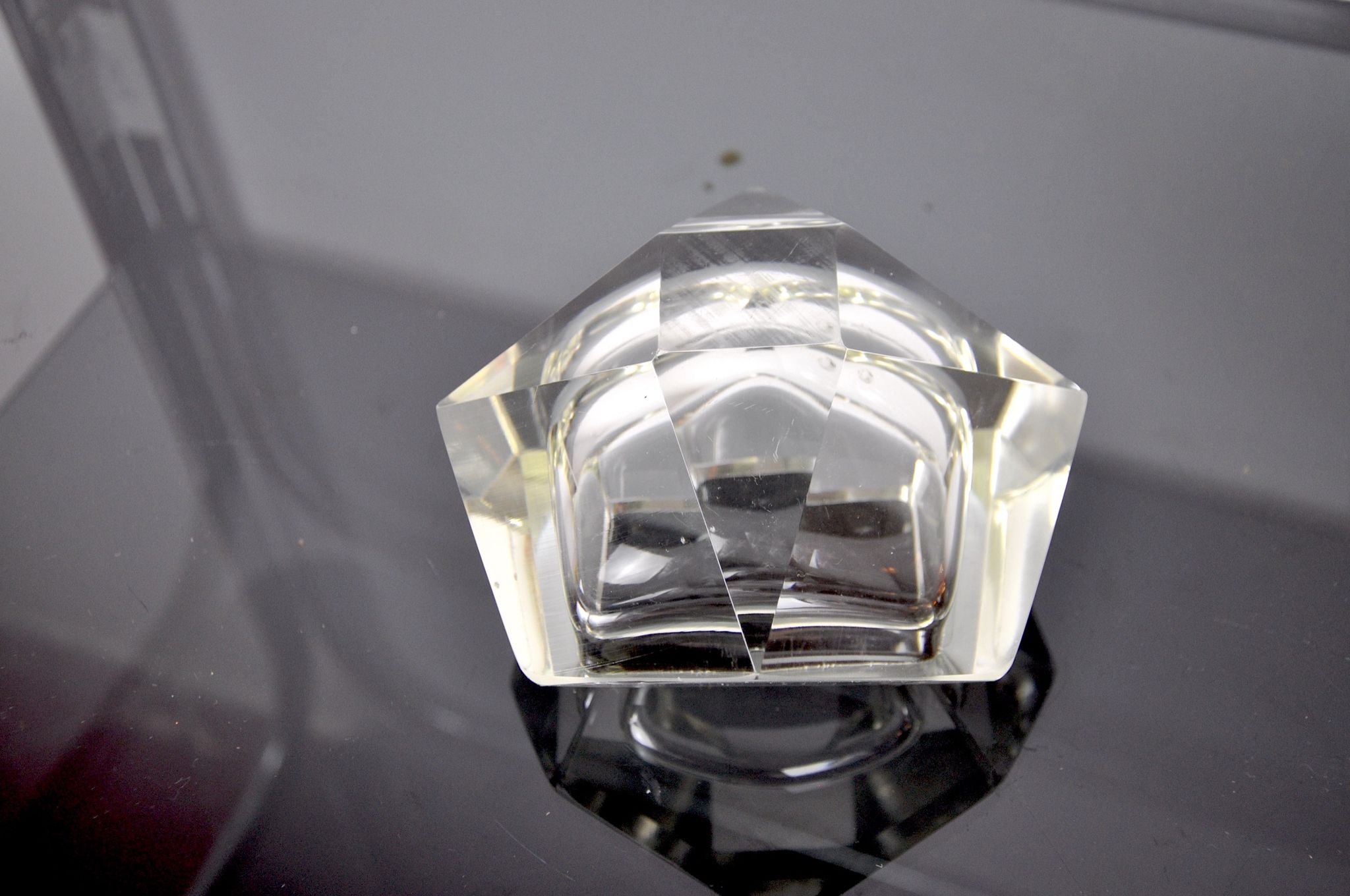 Ashtray by flavio Poli for seguso, sommerso glass, Murano, Italy, 1960